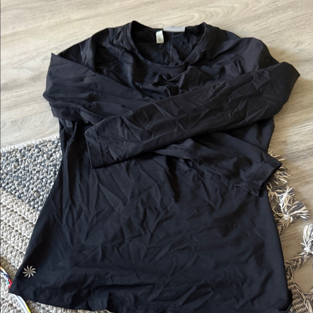 Athleta Charcoal Long Sleeve Top